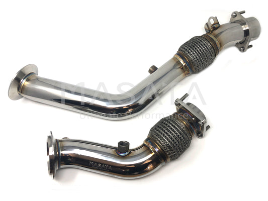 MASATA BMW S55 F80 F82 3" CATLESS DOWNPIPES (M2 COMPETITION, M3 & M4) - Masata UK